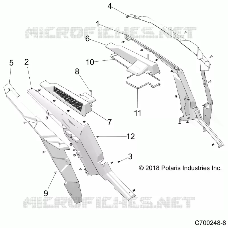 CARROZZERIA POSTERIORE FENDERS AND BEZELS- Z21NAM99AG (C700248-8)