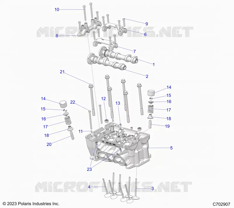 ENGINE, TESTA CILINDRO AND VALVES