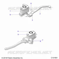 BRAKES, FRONT BRAKE LEVER AND CILINDRO PRINCIPALE