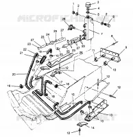 SISTEMA DI RAFFREDDAMENTO 500 EFI SKS 0962574, 500 EFI RMK 0962974, and EUROPEAN 500 E (4931983198B007)