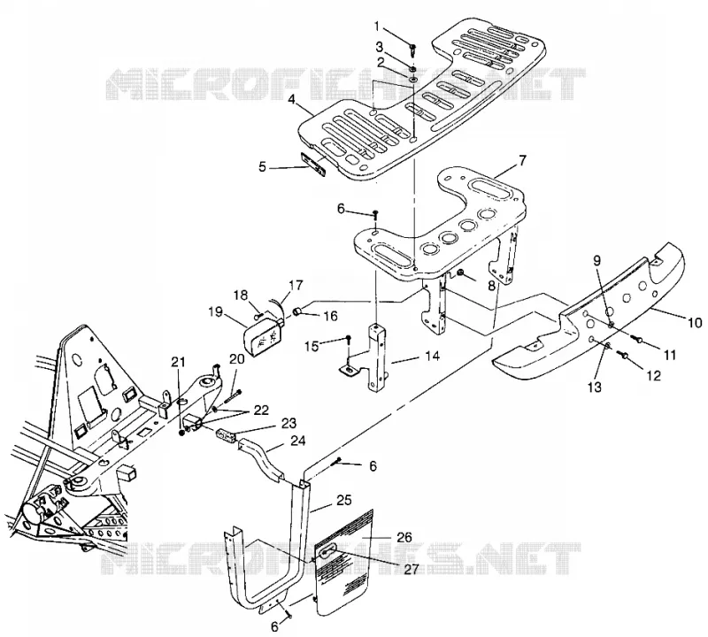 RACK ANTERIORE   PARAURTI MONTAGGIO XPLORER 300 W969130 (4935903590A009)