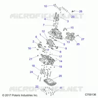 ENGINE, CRANKCASE AND ALBERO MOTORE