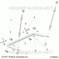 SUSPENSION, POSTERIORE STRUT STABILIZZATORE 49S- R20RSR99/A (C700027)
