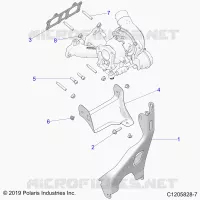 ENGINE, TURBO CHARGER MOUNTING