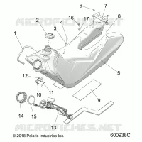 SISTEMA DI ALIMENTAZIONE CARBURANTE, FUEL TANK ASM.