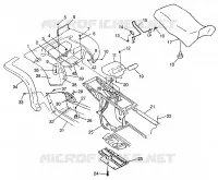 POSTERIORE CAB   SEDILE XPRESS 300 W97CA28C and  XPRESS 400L W97CA38C (4939603960A007)
