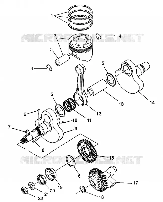ALBERO MOTORE AND PISTONEE MAGNUM 6X6