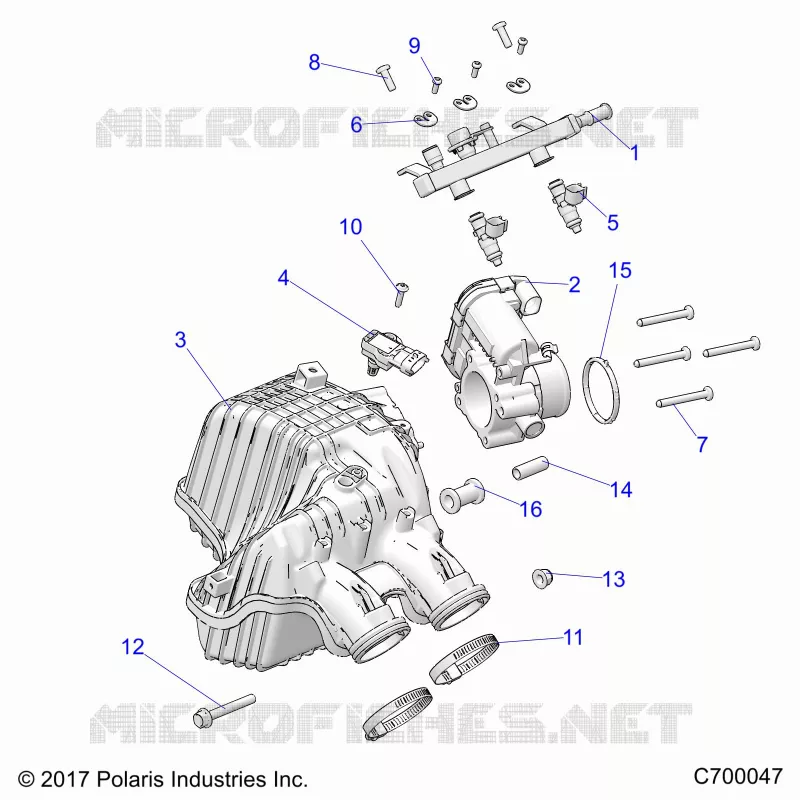 ENGINE, PRESA D'ARIA MANIFOLD, THROTTLE BODY, FUEL RAIL
