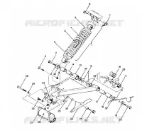 SWING ARM WELDMENT AND AMMORTIZZATORE POSTERIORE ASSEMBLY (4913501350021A)