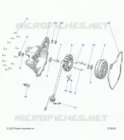 ENGINE, STATOR COVER AND FLYRUOTA