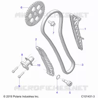 CAM CATENA AND TENSIONER