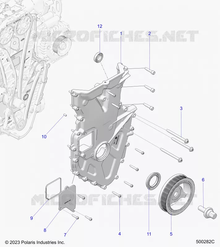 MOTORE, FRONT COVER ASSEMBLY