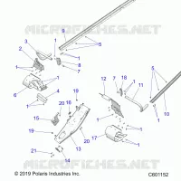 CHASSIS, PROTEZIONE FRIZIONE, FOOTRESTS, TUNNEL GRIPS
