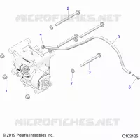 TRASMISSIONE, GEARCASE MOUNTING, REAR
