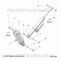 SUSPENSION, SHOCK MONTAGGIO, REAR SUSP.