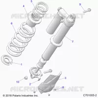 SUSPENSION, REAR SHOCK MONTAGGIO