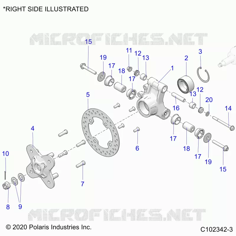 SOSPENSIONE POSTERIORE HUB, CARRIER AND BRAKE DISC
