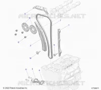 CAM CATENA AND TENSIONER