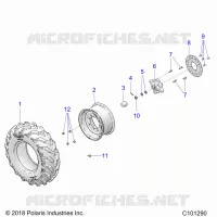 RUOTE, FRONT TIRE AND BRAKE DISC -A18SDA57F1/SDE57F1 (C101290)