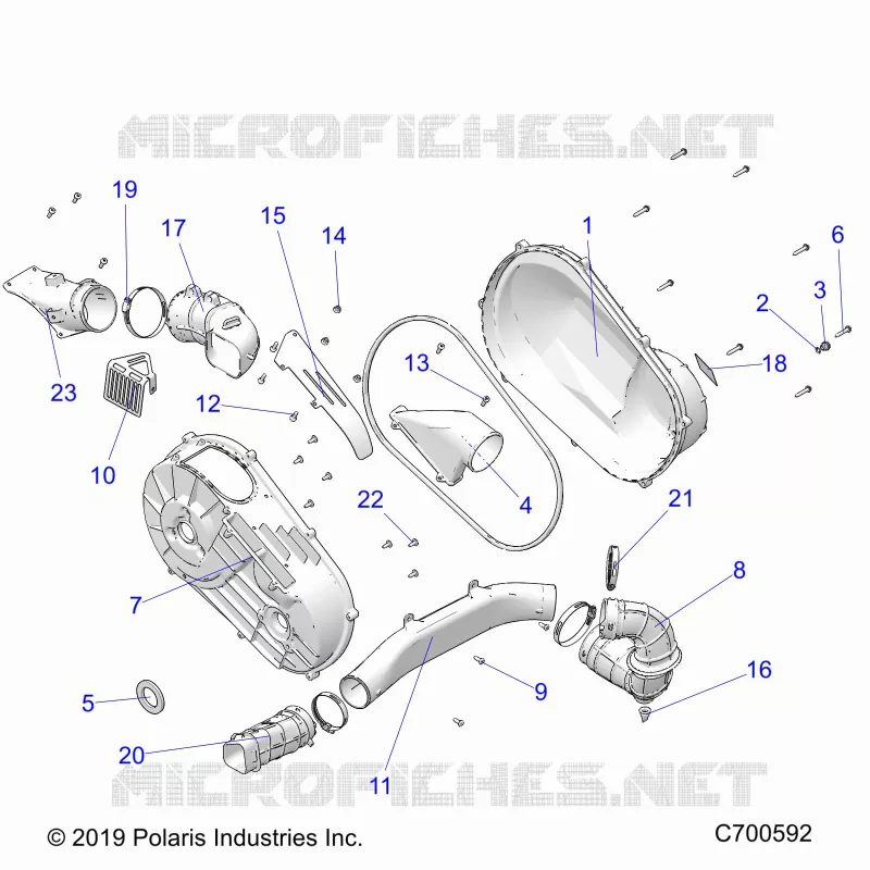 DRIVE TRAIN, COPERCHIO FRIZIONE AND DUCTING