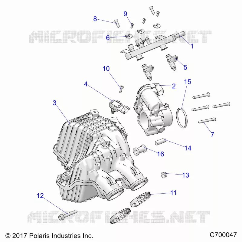 ENGINE, PRESA D'ARIA MANIFOLD, THROTTLE BODY, FUEL RAIL