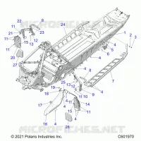 CHASSIS, PROTEZIONE FRIZIONE, FOOTRESTS, AND RUNNING BOARDS