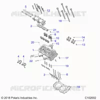ENGINE, TESTA CILINDRO, CAM AND VALVES