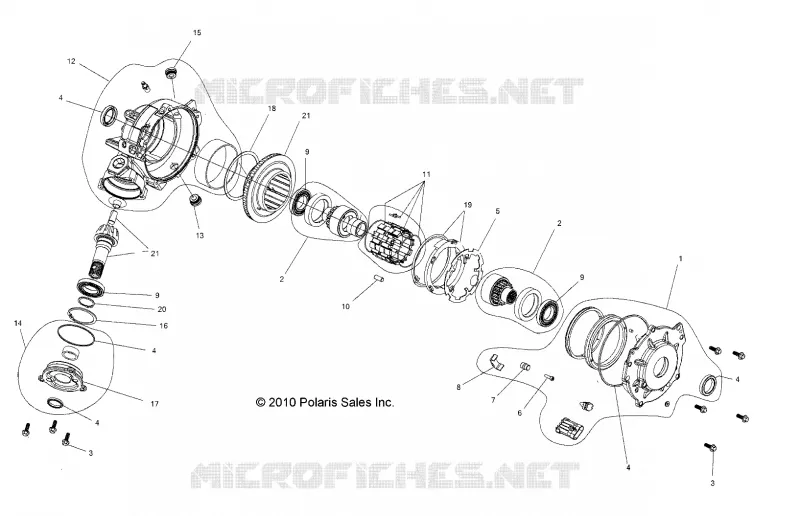 TRASMISSIONE, FRONT SCATOLA DEGLI INGRANAGGI INTERNALS