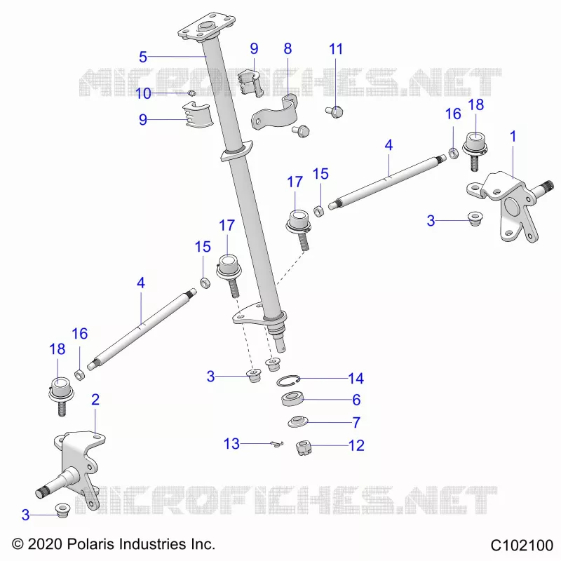 STEERING, STERZO POST AND TIE ROD ASM