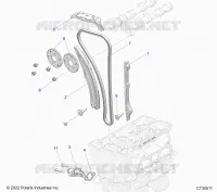 CAM CATENA AND TENSIONER
