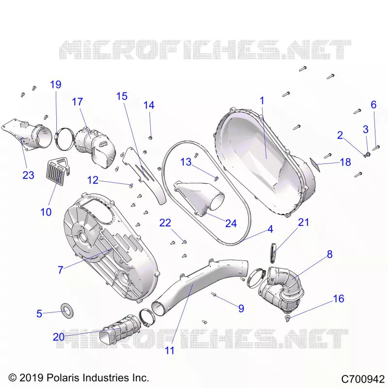 TRASMISSIONE, CLUTCH COVER AND DUCTING