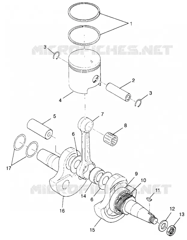 ALBERO MOTORE AND PISTONEE TRAIL BOSS W97AA25C (4940574057C008)