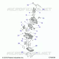 ENGINE, CRANKCASE AND ALBERO MOTORE