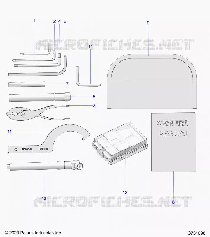 REFERENCE, MANUALE DEL PROPRIETARIO AND TOOL KIT