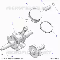 ENGINE, ALBERO MOTORE, PISTON AND BALANCE SHAFT