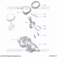 ENGINE, ALBERO MOTORE AND PISTON