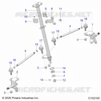 STEERING, STERZO POST AND TIE ROD ASM