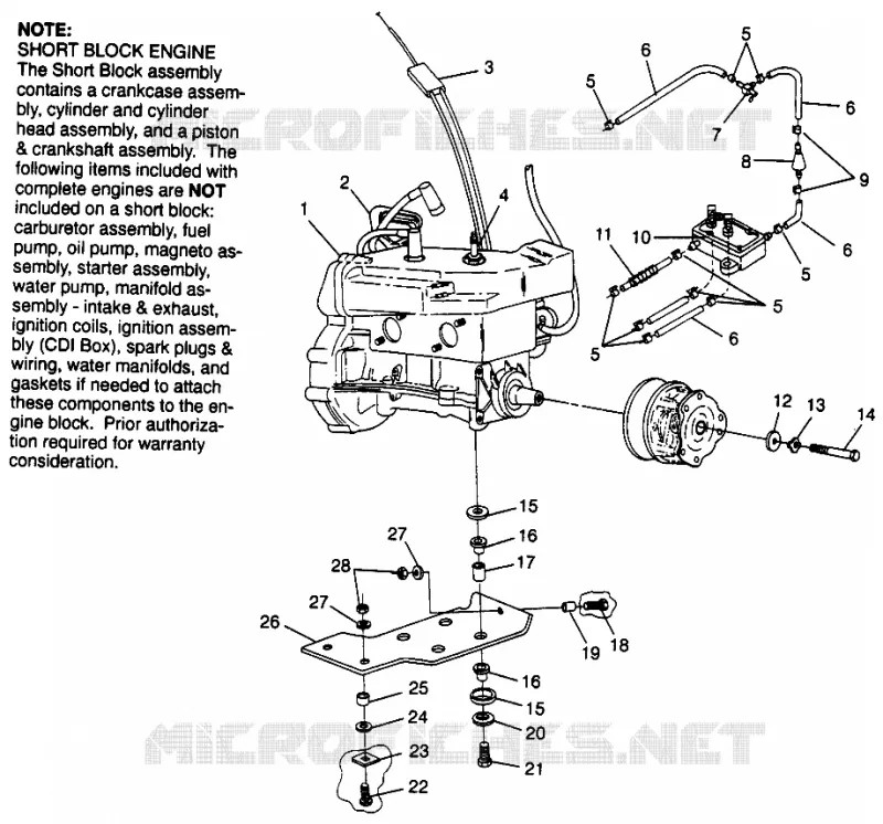 MONTAGGIO DEL MOTORE LITE GT 0973133 and EUROPEAN LITE GT E973133 (4938253825B013)