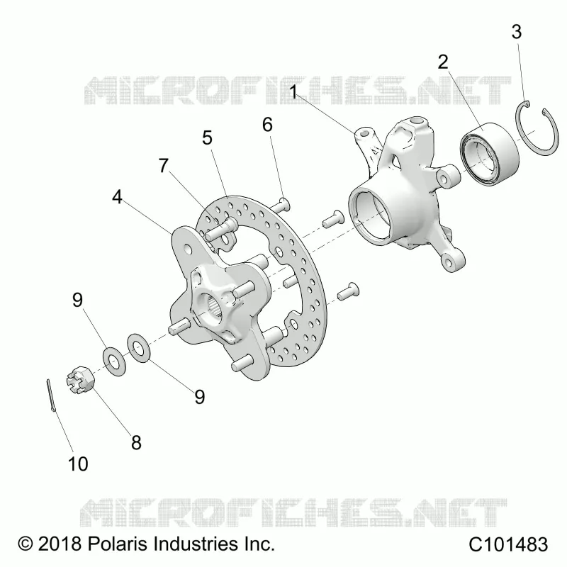 SOSPENSIONI ANTERIORI HUB AND STEERING KNUCKLE- A23SGS95CN/S95FN (C101483)