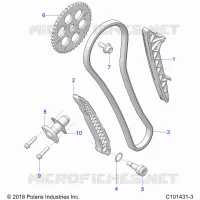 CAM CATENA AND TENSIONER