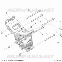 TRASMISSIONE, GEARCASE MOUNTING, REAR