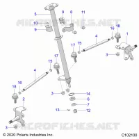 STEERING, STERZO POST AND TIE ROD ASM