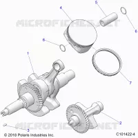 ENGINE, ALBERO MOTORE, PISTON AND BALANCE SHAFT