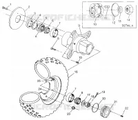 RUOTA ANTERIORE  SPORTSMAN 500 W97CH50A (4939993999B007)