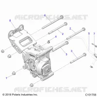 TRASMISSIONE, GEARCASE MOUNTING, REAR