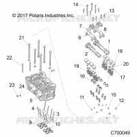 ENGINE, TESTA CILINDRO AND VALVES