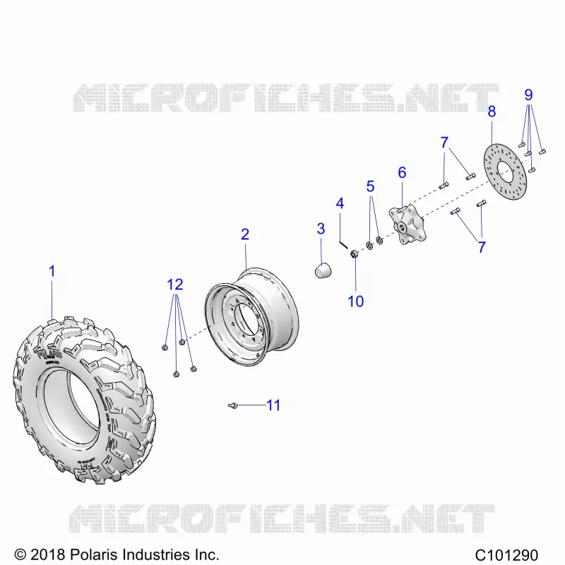 RUOTE, FRONT TIRE AND BRAKE DISC