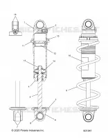 SUSPENSION, SHOCK ANTERIORE TRACK (CLEAR COIL OVER)