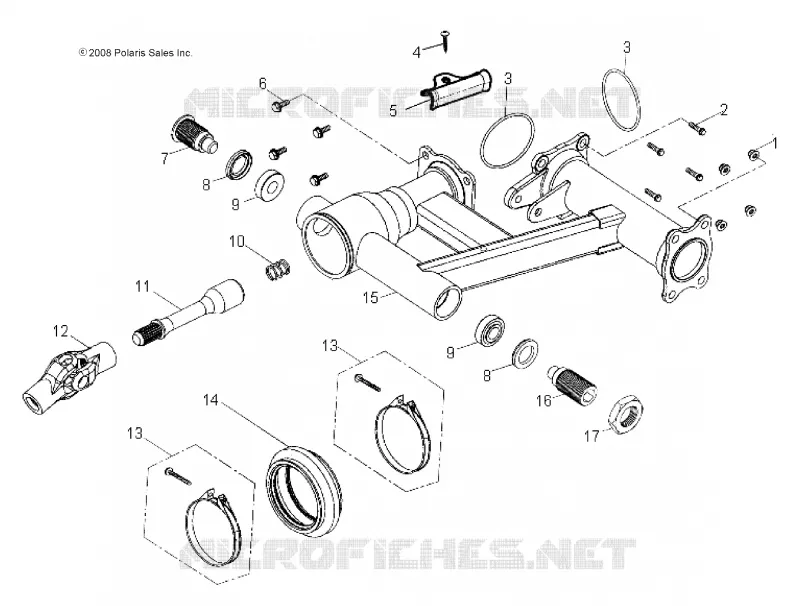 TELAIO, REAR SWING ARM