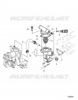MOTORE, WATER FLANGE AND THERMOSTAT